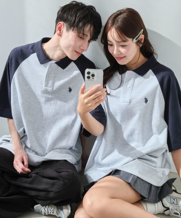 WEGO 【ユニセックス着用ITEM/MLサイズ展開】別注USPOLO　ヘビーウェイトポロT グレーその他