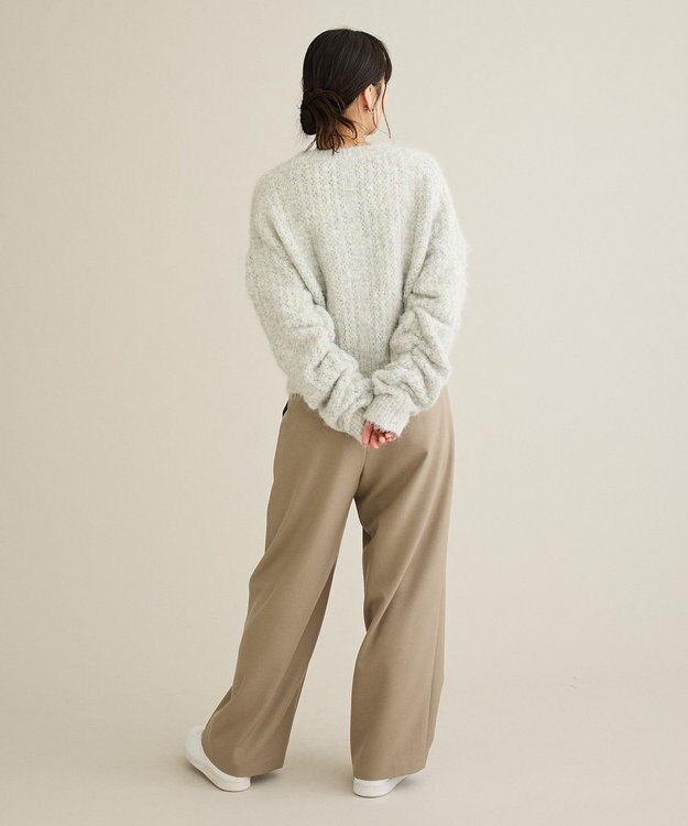 CRAFT STANDARD BOUTIQUE シャーリングスリーブニットプルオーバー Oatmeal