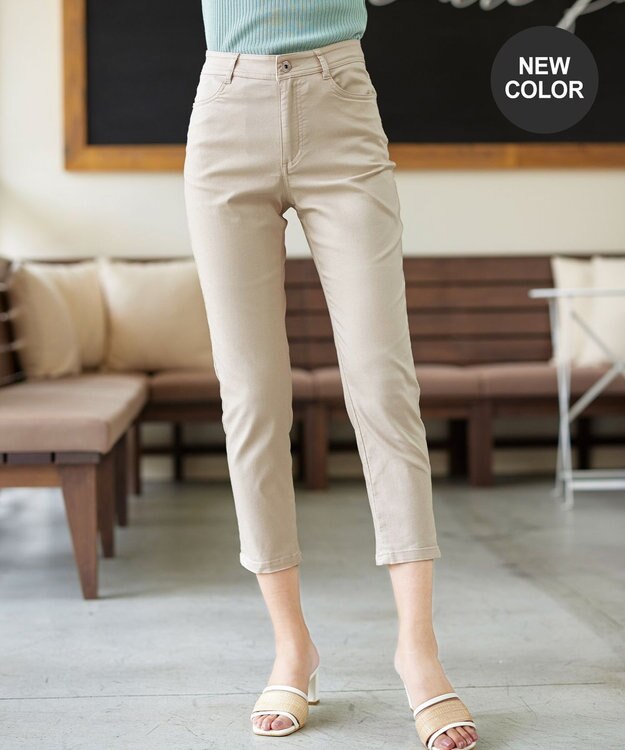 Tiaclasse 【新色追加・洗える】アンクルテーパードパンツ ライトベージュ