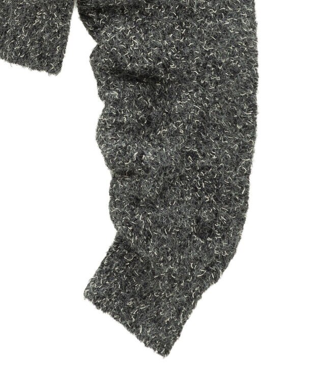 CRAFT STANDARD BOUTIQUE シャーリングスリーブニットプルオーバー Charcoal Gray