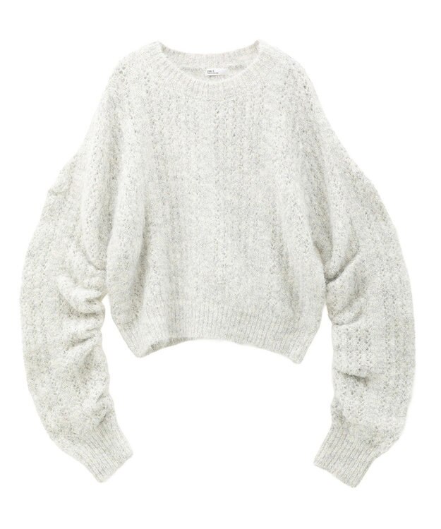 CRAFT STANDARD BOUTIQUE シャーリングスリーブニットプルオーバー Oatmeal