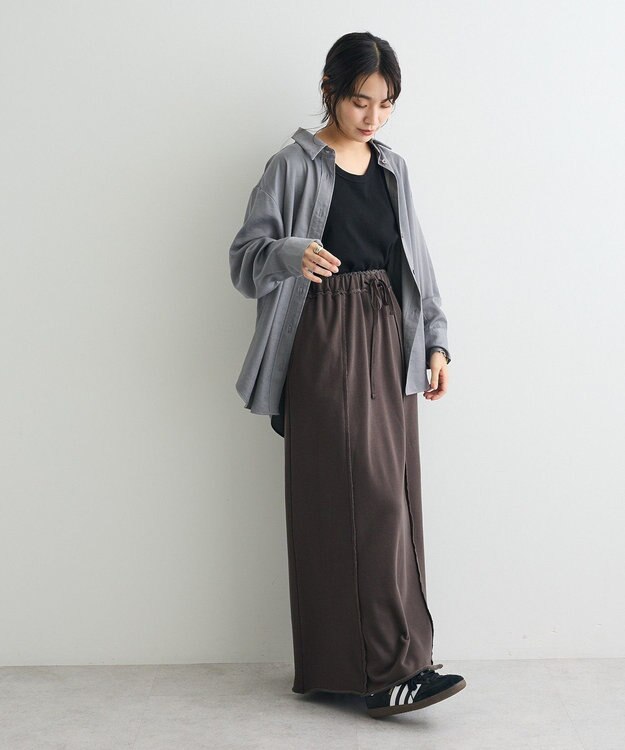 CRAFT STANDARD BOUTIQUE スウェットロングスカート Charcoal Gray