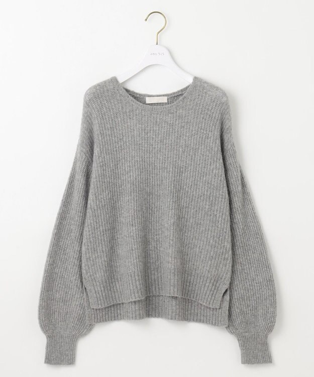 ANY SIS 【洗える】エアリーアンゴラブレンド ニット ライトグレー