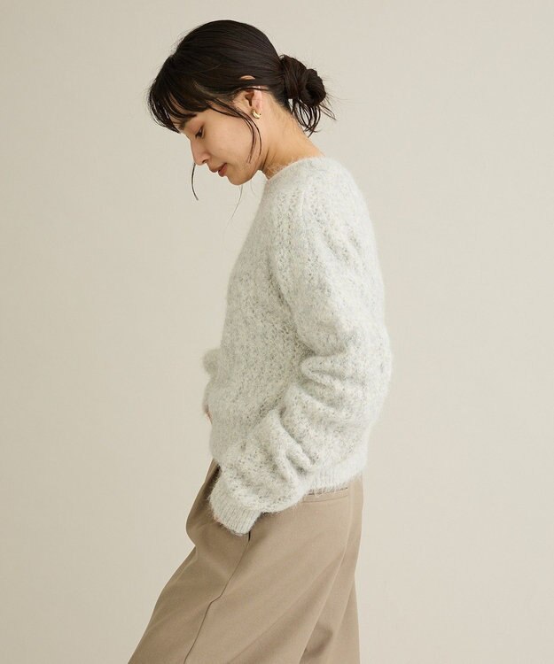 CRAFT STANDARD BOUTIQUE シャーリングスリーブニットプルオーバー Oatmeal