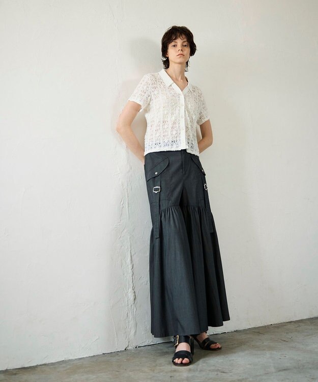 GRACE CONTINENTAL ワークワイドパンツ ブラック