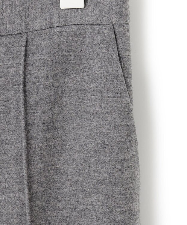 ICB ウールミルドジャージー ワイドストレートパンツ グレー系