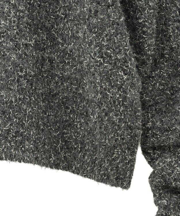 CRAFT STANDARD BOUTIQUE シャーリングスリーブニットプルオーバー Charcoal Gray
