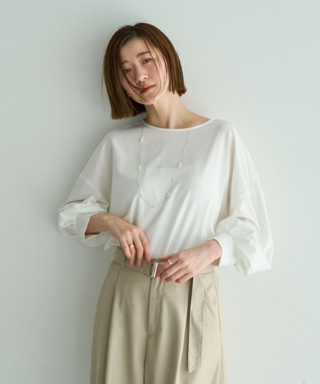 YECCA VECCA 2wayボリューム袖ブラウス Off White
