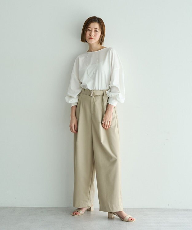 YECCA VECCA 2wayボリューム袖ブラウス Off White