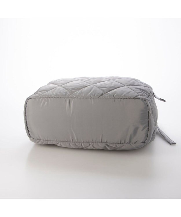 UNBILLION カシュカシュ cachecache / ナイロンキルティング2本手ホーボーバッグ ライトグレー