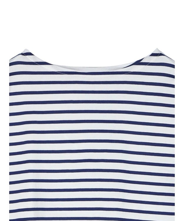 Green Parks ラウンドボーダーリラックスプルオーバー Blue