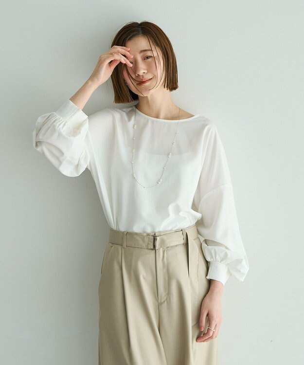 YECCA VECCA 2wayボリューム袖ブラウス Off White
