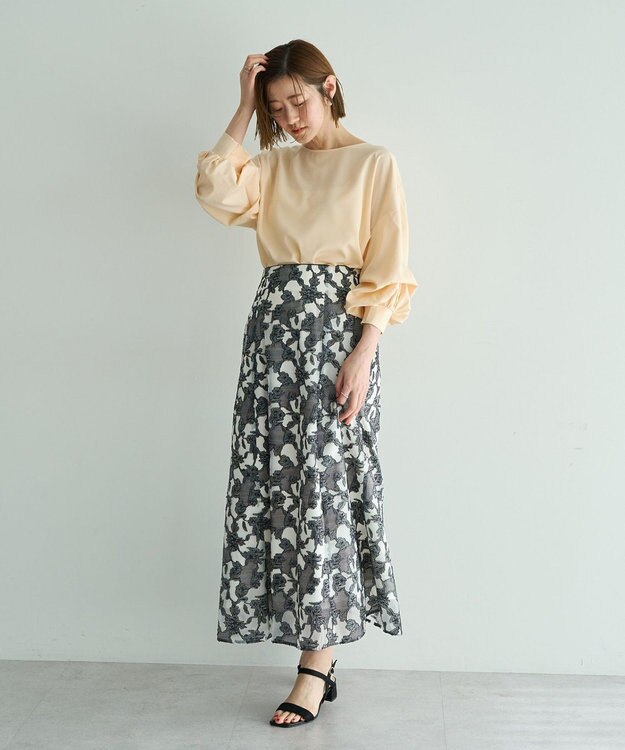 YECCA VECCA 2wayボリューム袖ブラウス Pink Beige