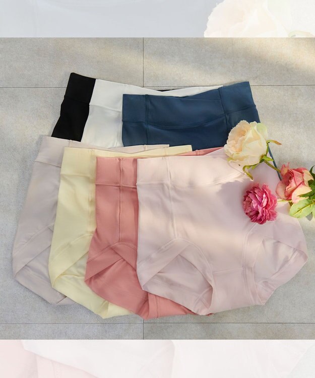 BRADELIS New York 【BRADELIS NewYork peace】　綿混楽々ハイウエストショーツ ヌーディピンク