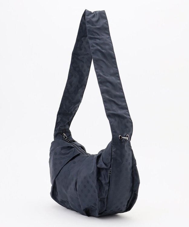 Y'SACCS ドットジャカードショルダーバッグ ネイビー