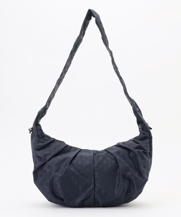 Y'SACCS ドットジャカードショルダーバッグ ネイビー