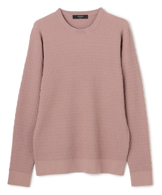 JOSEPH HOMME 【新柄】 ヴィスコースリンクス　クルーネックニット ピンク系