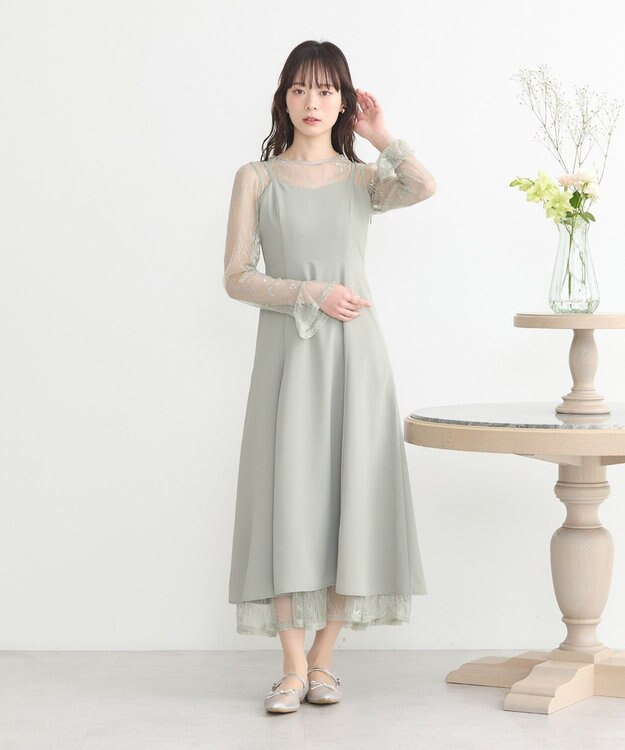 earth music&ecology SET2点レースワンピース＋キャミワンピース ミント