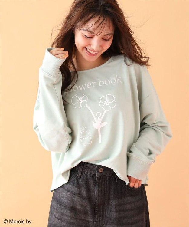 Green Parks Ｍｉｆｆｙ／フラワープリントミニ裏毛プルオーバー Green