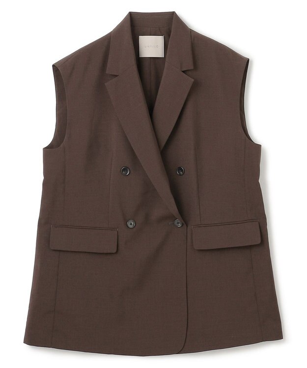 UNFILO TENNEN TOUCH テーラードジレ ブラウン