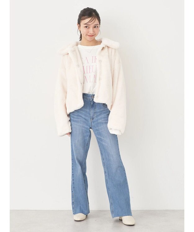 earth music&ecology ファーブルゾン Ivory