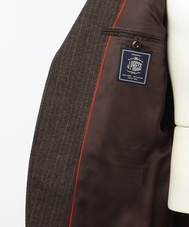 J.PRESS MEN 【MAGIC CUBA BEACH】フランネルストライプ スーツ ダークブラウン系1