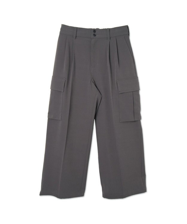 WEGO 【ウエストゴム】スーパーバギーカーゴスラックス ダークグレー