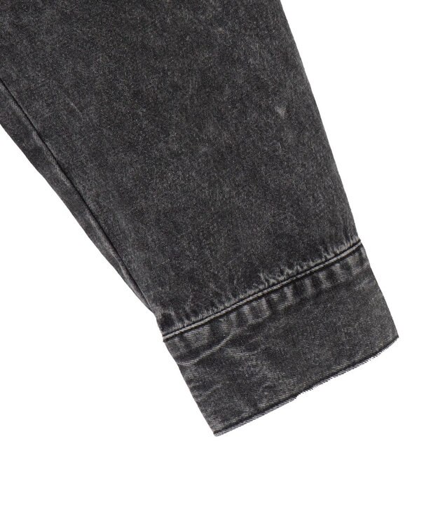 WEGO ヴィンテージウォッシュデニムショートシャツ ブラックその他