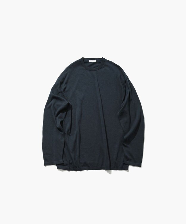ATON COTTON SILK CASHMERE | クルーネックセーター - UNISEX NAVY