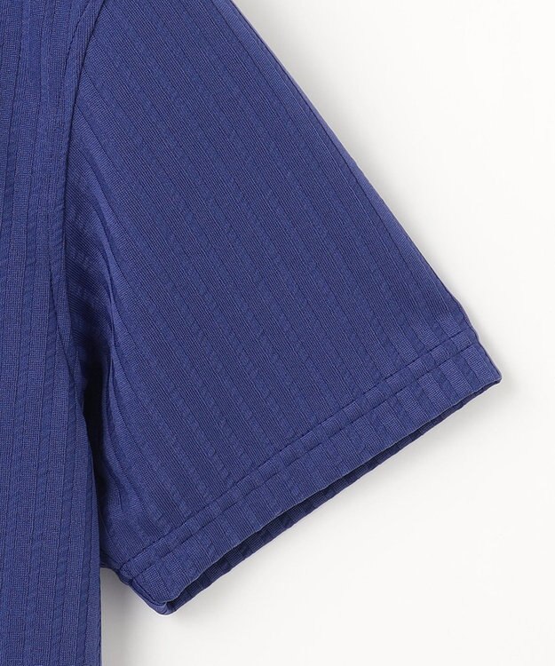 23区GOLF 【MEN】【吸水速乾/UVカット】サッカージャージーポロシャツ ダルブルー系