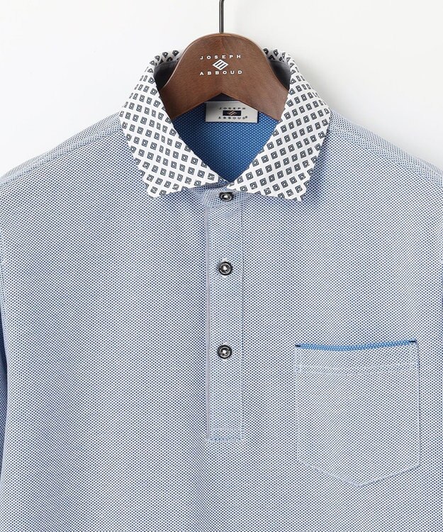 JOSEPH ABBOUD 【25SS・オーガニックコットン使用】ダディ ポロシャツ ブルー系