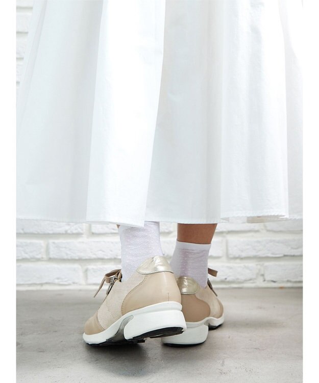 ASICS WALKING ペダラ スニーカー ジップ レディース 2E ベージュ系