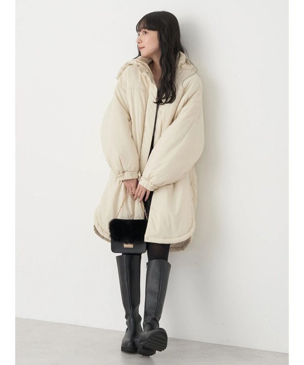 earth music&ecology ２ｗａｙ中綿モッズコート Ecru