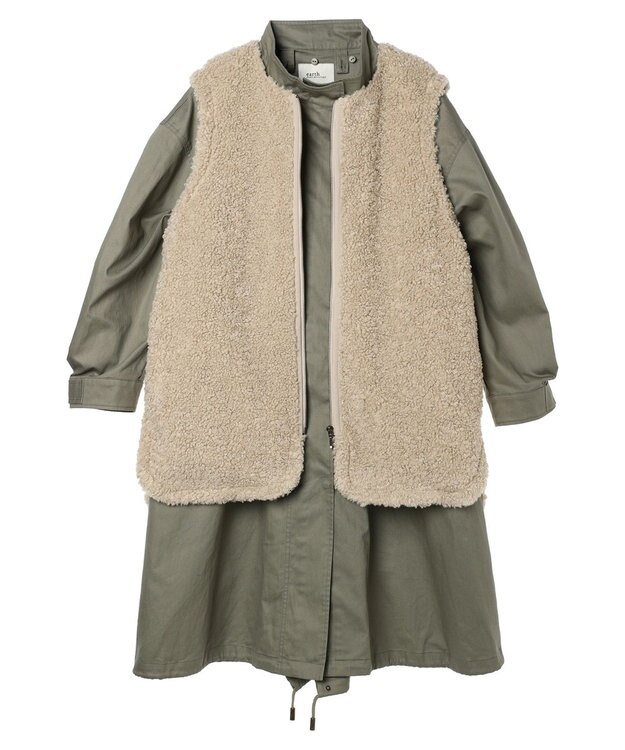 earth music&ecology マルチｗａｙモッズコート Khaki