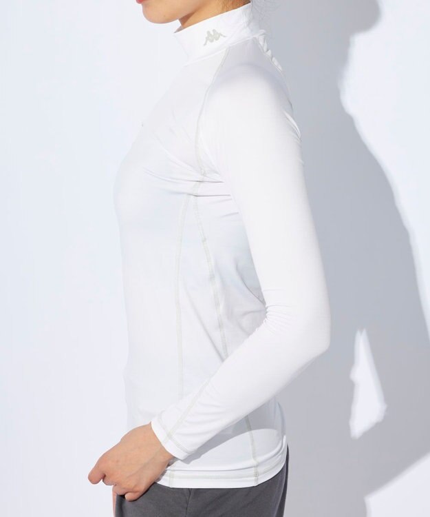 OP／FILA 【Kappa】ハイネックフィットトップス｜コンプレッションウェア ホワイト