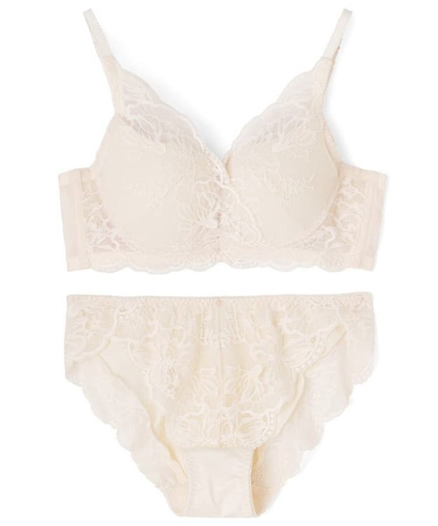 San-ai Resort（三愛水着楽園） 【フラワーレース】カシュクール脇高ブラセット 【northerly】 アイボリー