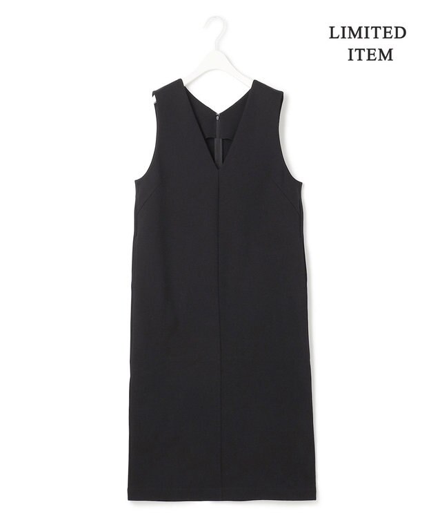 ICB L 【WEB限定・洗える】 コットンダンボール ジャンパースカート ワンピース ブラック系