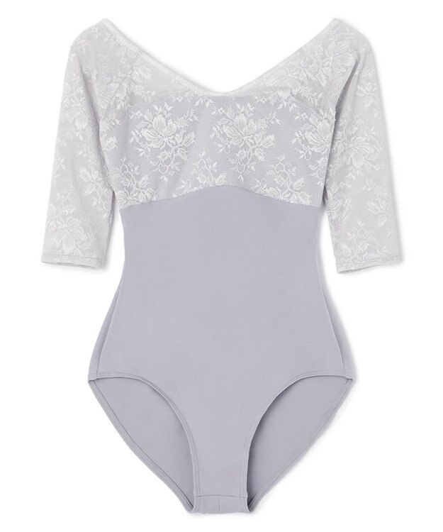 Chacott ６分袖レオタード グレー