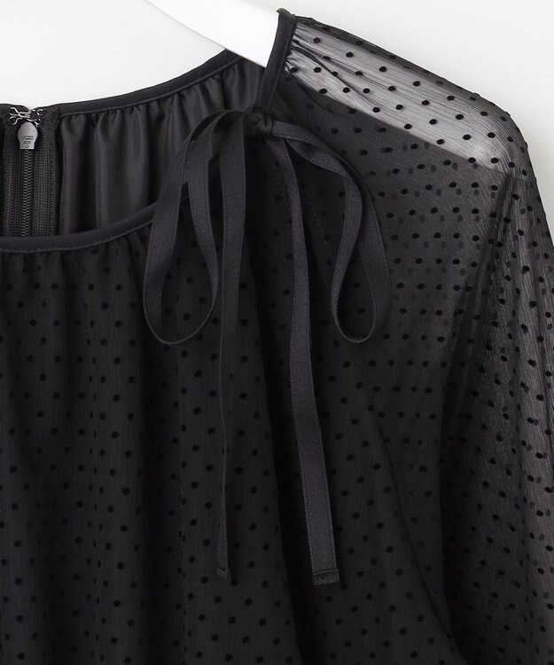 23区 【APPLAUDIR】シアードットフロッキー ドレス ブラック系