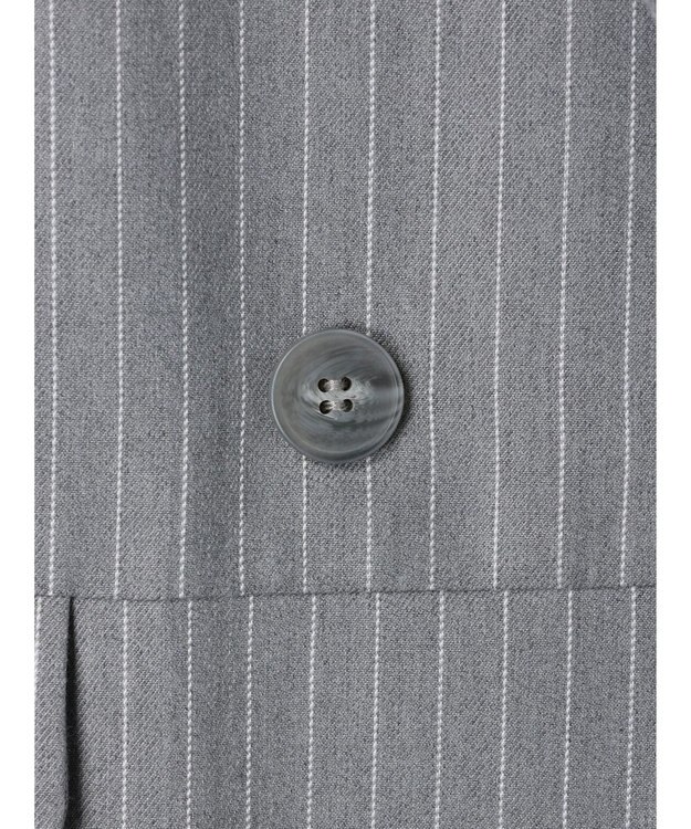 earth music&ecology ピンストライプジレ Stripe Light Gray