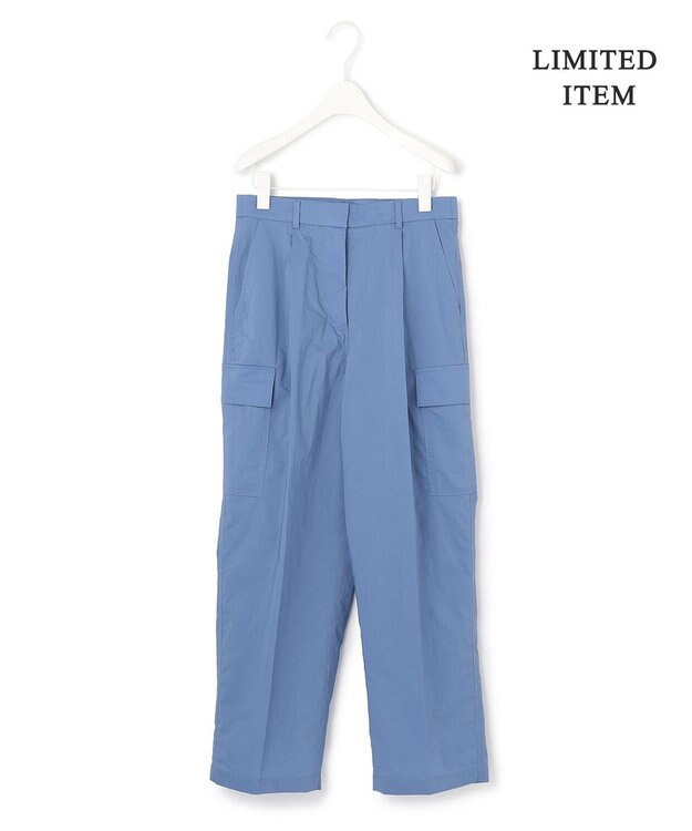 ICB 【WEB限定・洗える】エコナイロンストレッチ カーゴパンツ スマルトブルー系