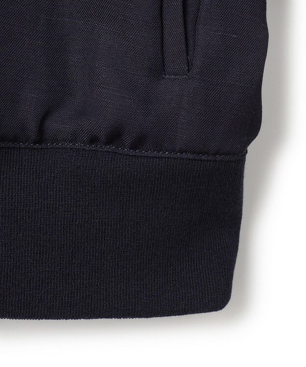 BEIGE， 【洗える】BERNARD / リネンノーカラーラップブルゾン Navy