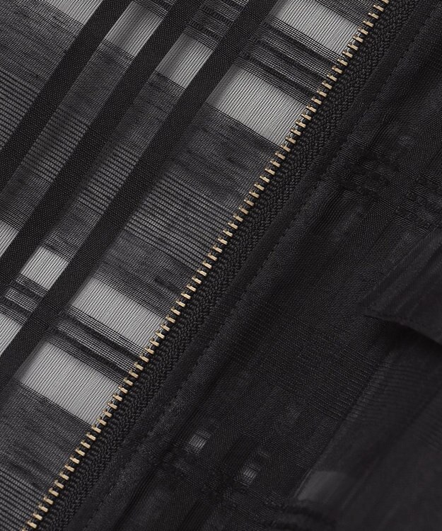 ICB L 【洗える】シアードビーチェックブルゾン ブラック系チェック