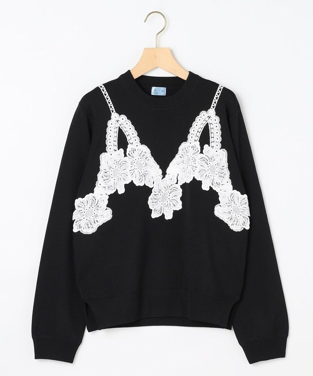 組曲 S 【組曲×setsuko sagittaire】レーシートラック プルニット ブラック系