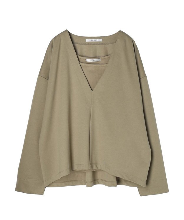 Green Parks Ｂ．ＳＥＴ２点深Ｖプルオーバー＋スクエアタンク Khaki