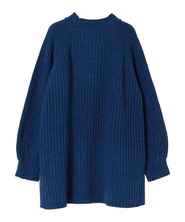 earth music&ecology マットモール片畦チュニック Dark Blue