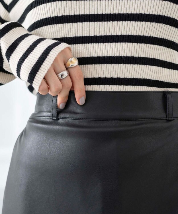 WEGO スリットレイヤードスカパン ブラックその他