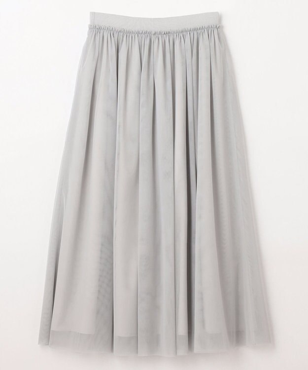 UNFILO L チュールスカート アイスグレー
