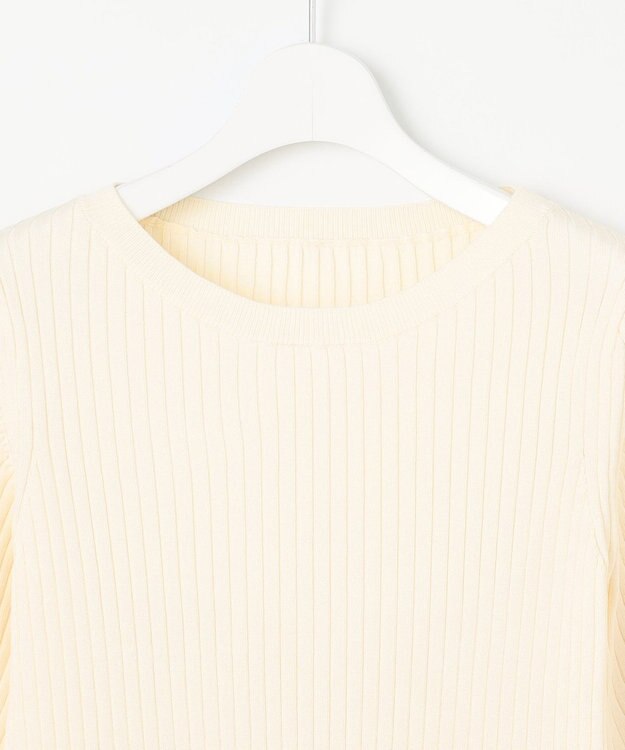 Feroux 【セットアイテム・洗える】パフスリーブニット×キャミソール ワンピース ブラック系2