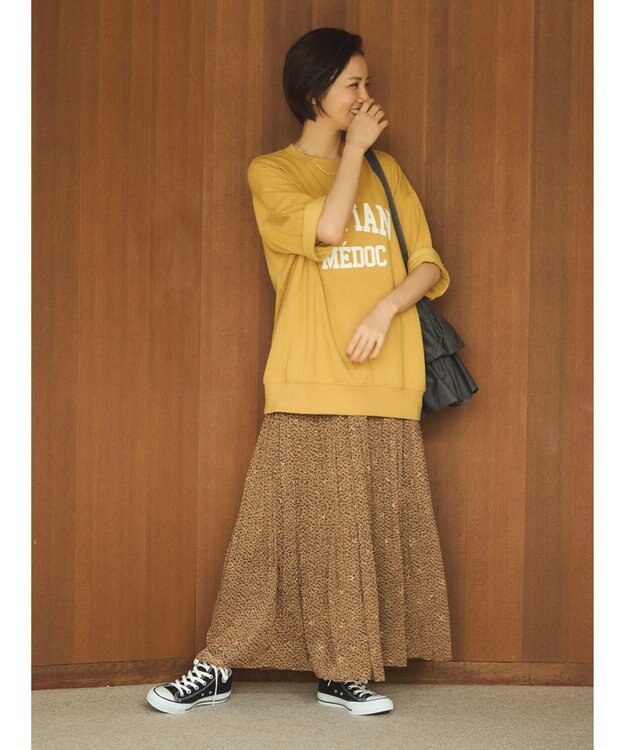 Green Parks ミニ裏毛ロゴトレＴｅｅ Yellow